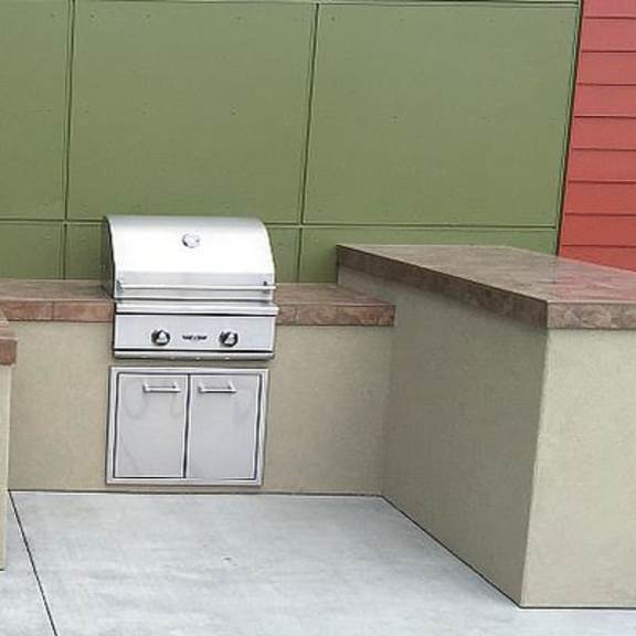 outdoor grill area