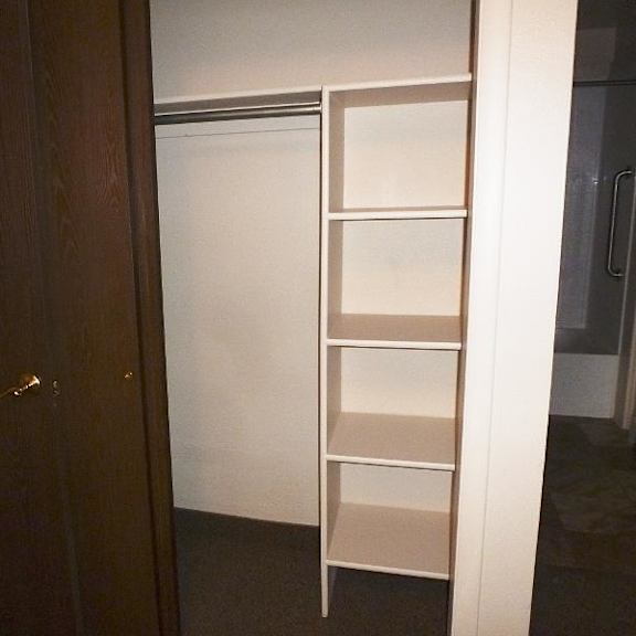 closet with shelves