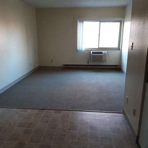 living room and dining area