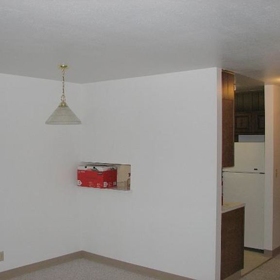 wall dividing kitchen from living room