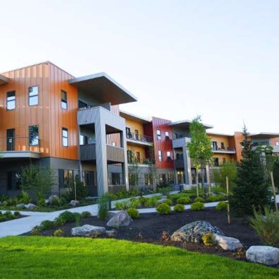building exterior and landscaping