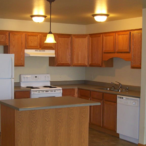 archways' open kitchen with island