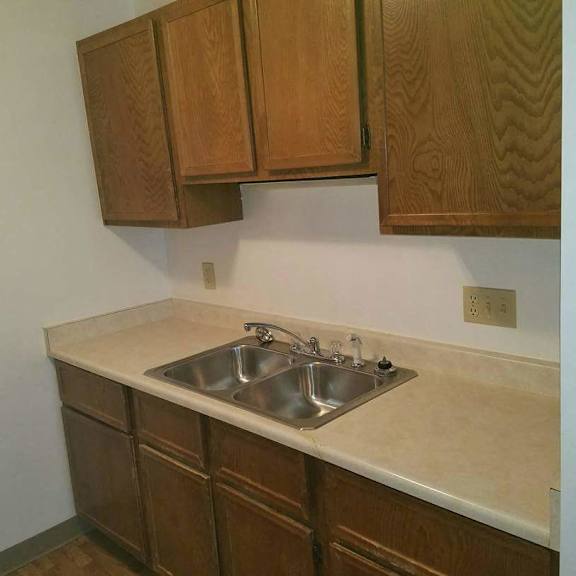 kitchen at emerald housing apartments