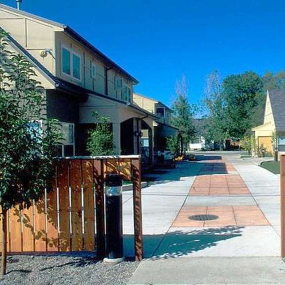courtyard between buildings