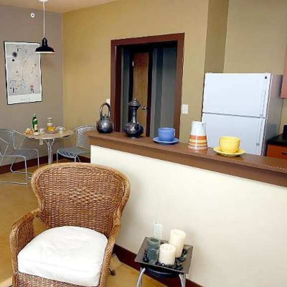 kitchen with fridge