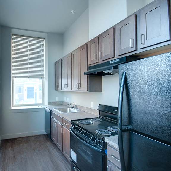 franklin lofts and flats apartment kitchen