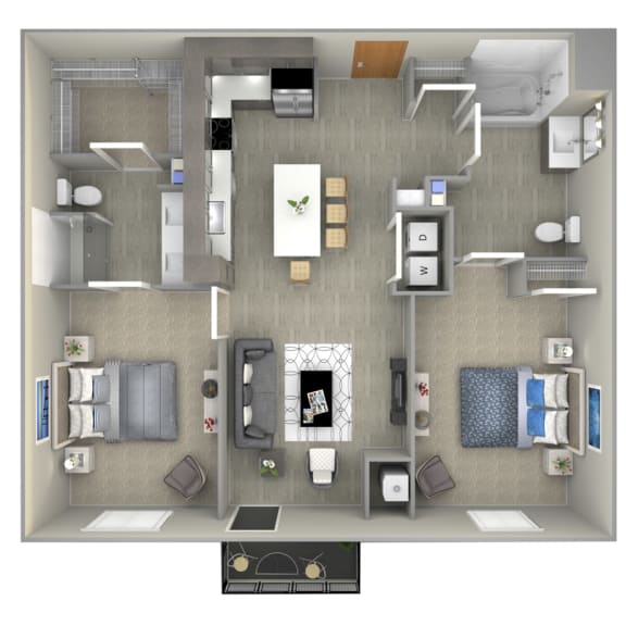 Thumbnail 2 of 3 Broadway B floor plan-The Preserve at Normandale Lake luxury apartments in Bloomington, MN