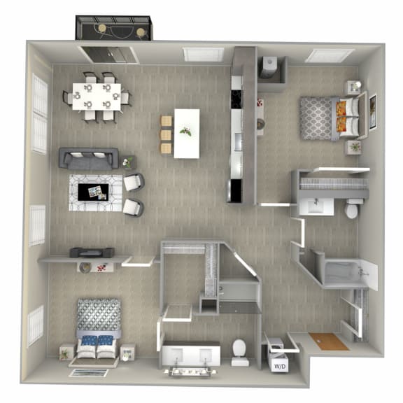 Thumbnail 2 of 3 Colfax floor plan-The Preserve at Normandale Lake luxury apartments in Bloomington, MN