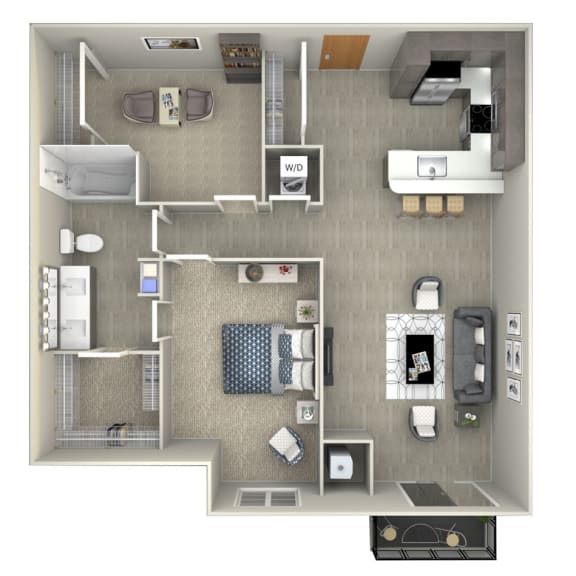 Thumbnail 2 of 3 Franklin floor plan-The Preserve at Normandale Lake luxury apartments in Bloomington, MN