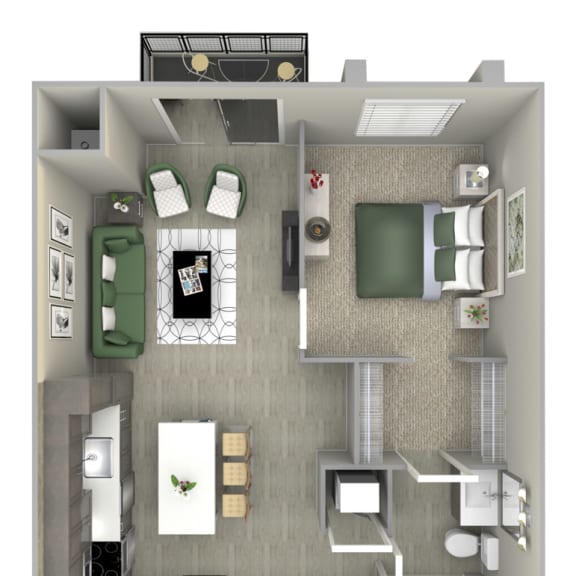 Thumbnail 2 of 3 Hennepin A floor plan-The Preserve at Normandale Lake luxury apartments in Bloomington, MN