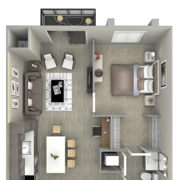 Thumbnail 3 of 3 Hennepin B floor plan-The Preserve at Normandale Lake luxury apartments in Bloomington, MN