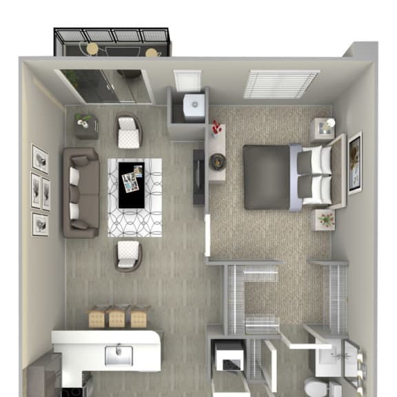 Thumbnail 2 of 3 LaSalle floor plan-The Preserve at Normandale Lake luxury apartments in Bloomington, MN