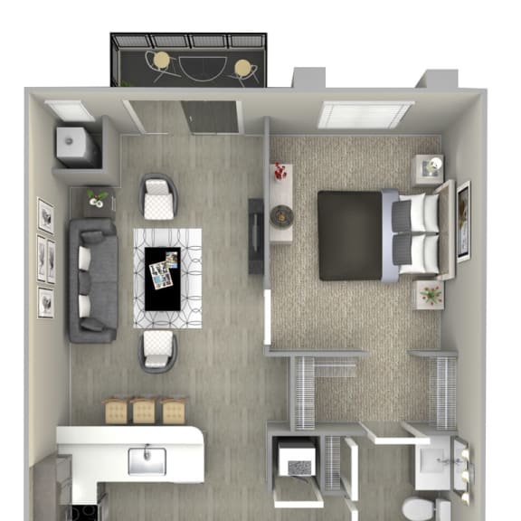 Thumbnail 2 of 3 Lyndale A floor plan-The Preserve at Normandale Lake luxury apartments in Bloomington, MN