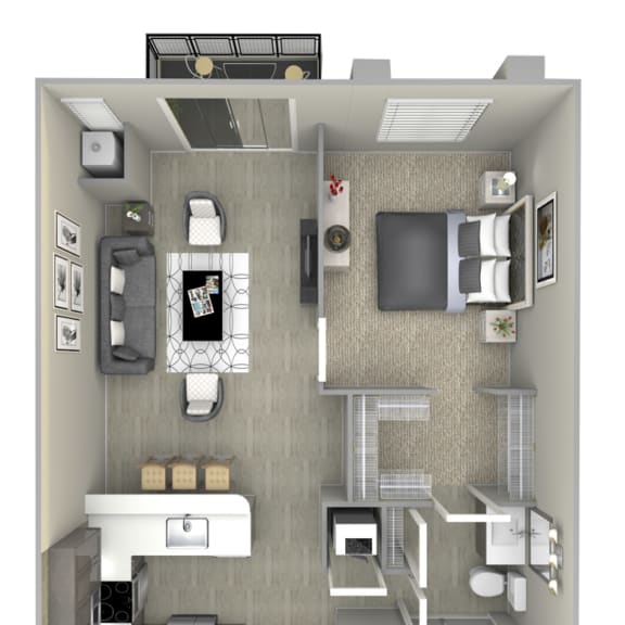 Thumbnail 2 of 3 Lyndale B floor plan-The Preserve at Normandale Lake luxury apartments in Bloomington, MN