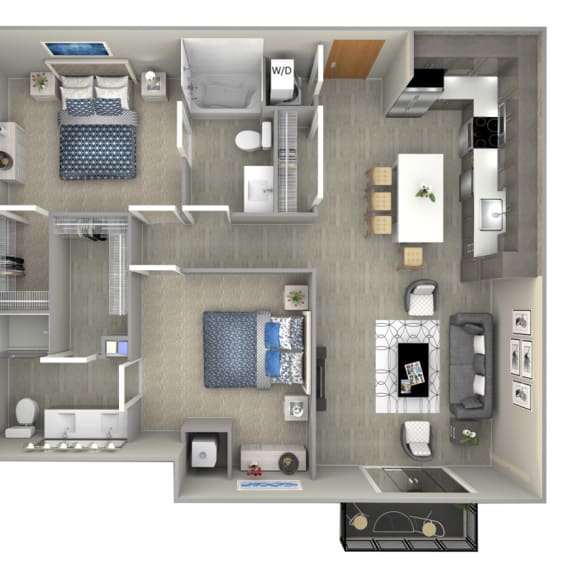 Thumbnail 2 of 3 Marquette floor plan-The Preserve at Normandale Lake luxury apartments in Bloomington, MN