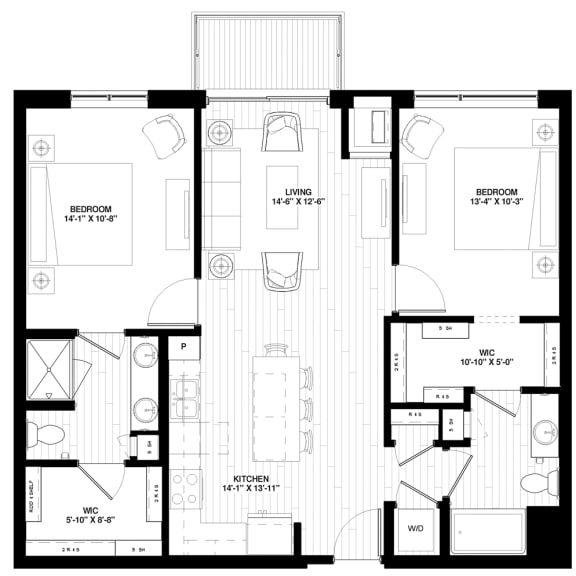Thumbnail 1 of 3 B2 floor plan