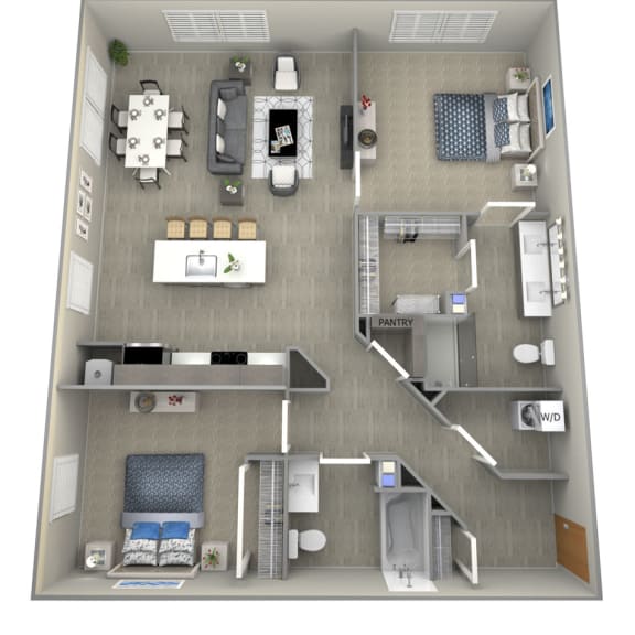 Thumbnail 2 of 3 University floor plan-The Preserve at Normandale Lake luxury apartments in Bloomington, MN