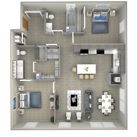 Thumbnail 2 of 3 Vincent floor plan-The Preserve at Normandale Lake luxury apartments in Bloomington, MN