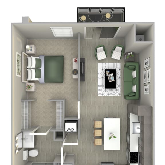 Thumbnail 2 of 3 Washington A floor plan-The Preserve at Normandale Lake luxury apartments in Bloomington, MN