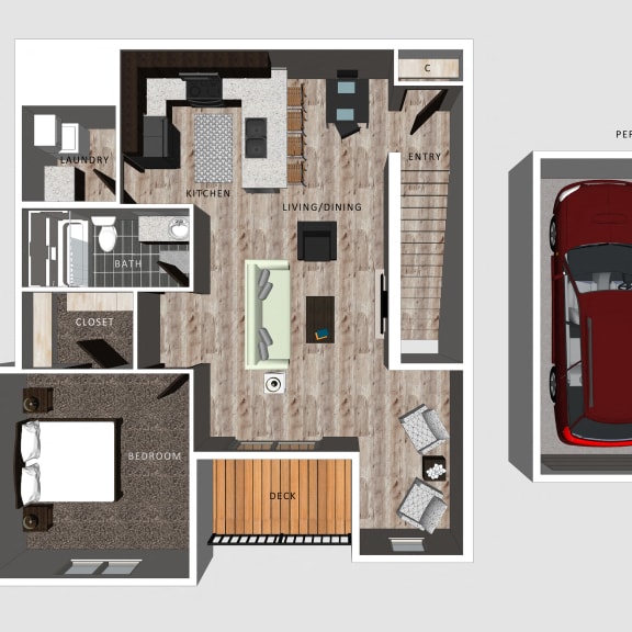 Thumbnail 1 of 2 Unit D floor plan- The Villas at Falling Waters