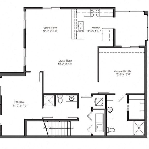 Thumbnail 2 of 2 Everglades two bedroom floor plan at The Villas at Mahoney Park