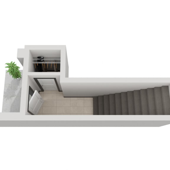 Thumbnail 2 of 23 Denali one bedroom with den 3D floor plan at The Villas at Mahoney Park - first floor