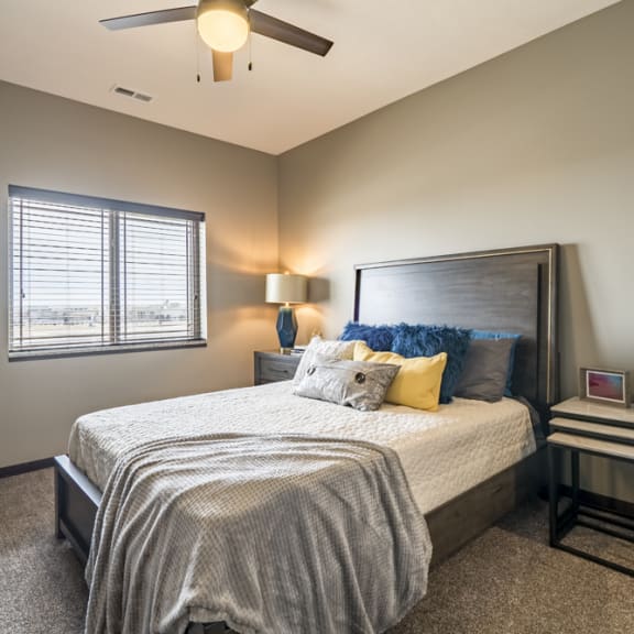 Thumbnail 10 of 13 Spacious bedroom large enough for a bed and dresser at 360 at Jordan West
