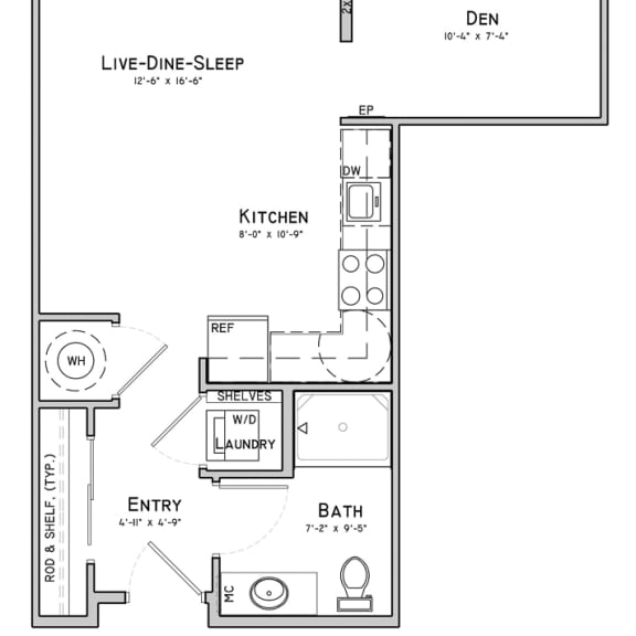 Thumbnail 2 of 2 Unit A2-Bent Building-Studio at 360 at Jordan West best new apartments West Des Moines IA 50266