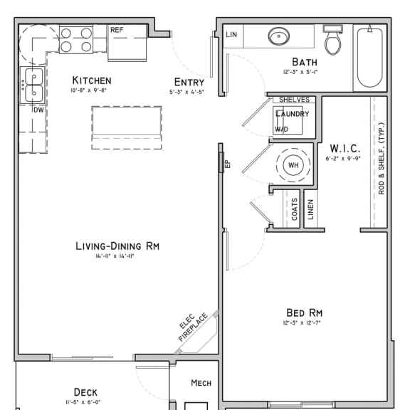 Thumbnail 2 of 2 Unit B2-Bent Building-1 bedroom apartment at 360 at Jordan West best new apartments West Des Moines IA 50266