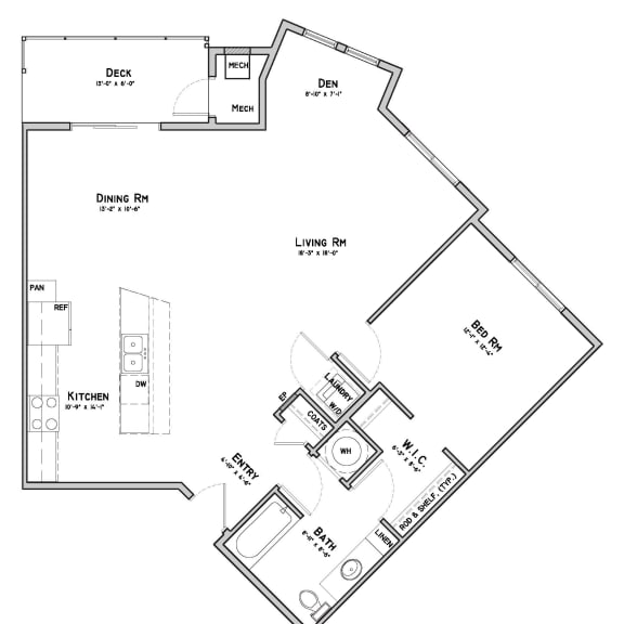 Thumbnail 2 of 2 Unit B5-Bent Building-1 bedroom apartment with den at 360 at Jordan West best new apartments West Des Moines IA 50266