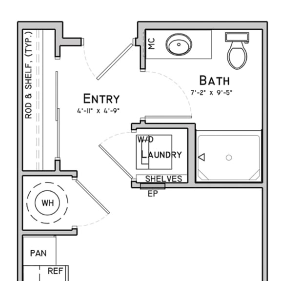 Thumbnail 3 of 3 Unit A1-Straight Building-Studio apartment at 360 at Jordan West best new apartments West Des Moines IA 50266
