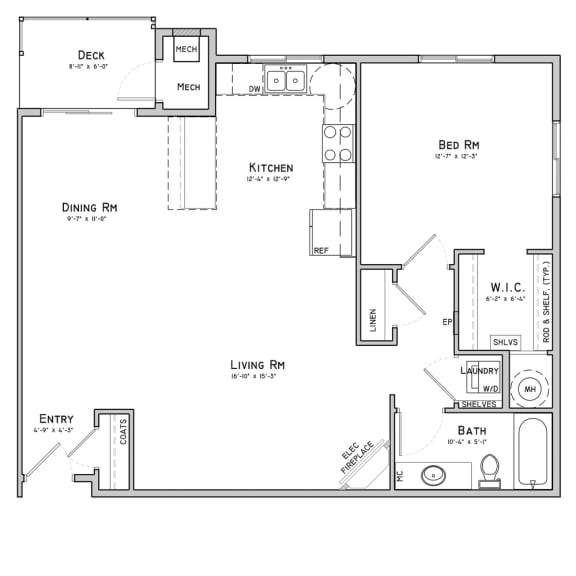 Thumbnail 2 of 2 Unit B2-Straight Building-1 bedroom apartment at 360 at Jordan West best new apartments West Des Moines IA 50266