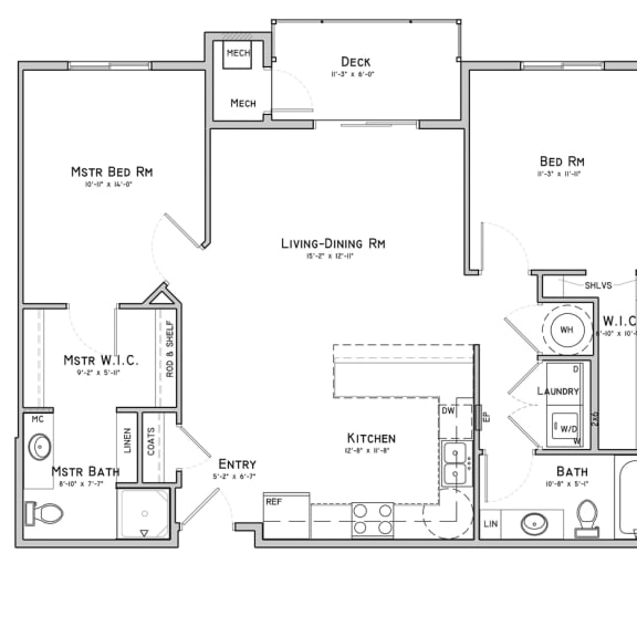 Thumbnail 2 of 2 Unit C1A-2 bedroom apartment at 360 at Jordan West best new apartments West Des Moines IA 50266