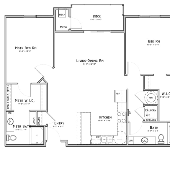 Thumbnail 2 of 2 Unit C2-Straight-2 bedroom apartment at 360 at Jordan West best new apartments West Des Moines IA 50266