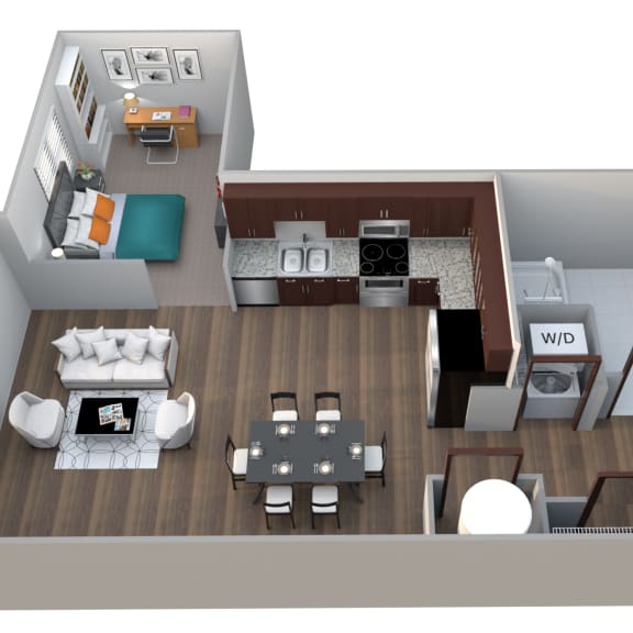 Thumbnail 1 of 2 Brookview studio with den at 360 at Jordan West best new apartments West Des Moines IA 50266