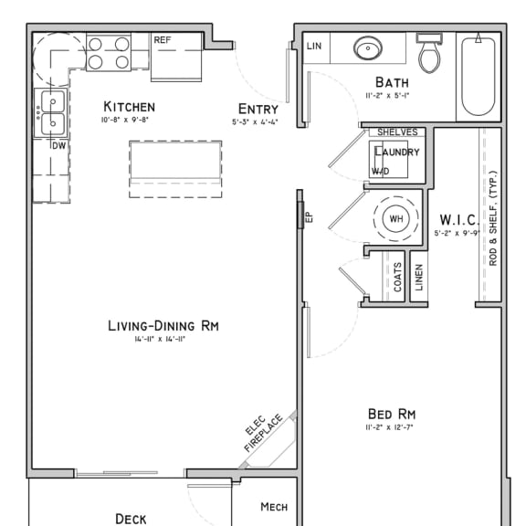 Thumbnail 2 of 13 Unit B1-1 bedroom apartment at 360 at Jordan West best new apartments West Des Moines IA 50266