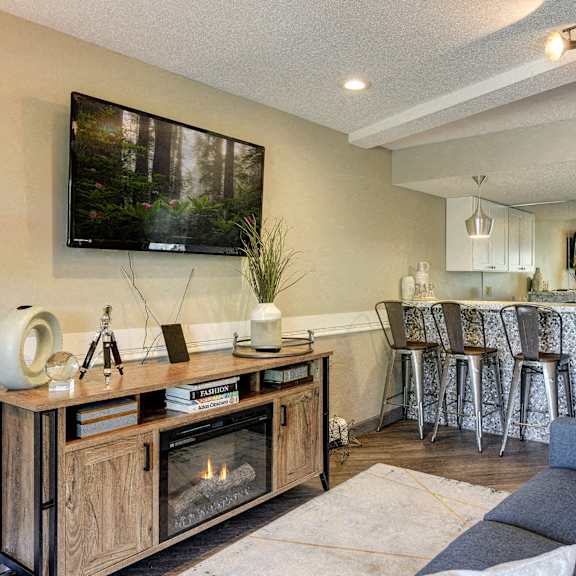 island kitchen at pheasant park apartments, minnesota, 55428-5401