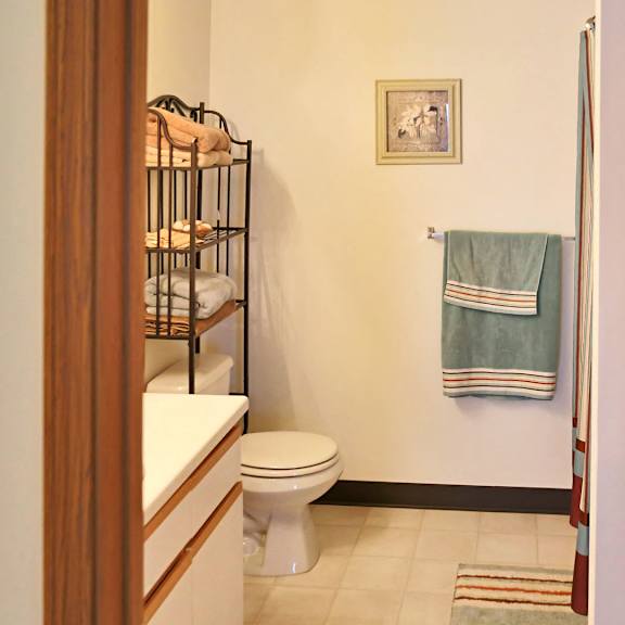 bathroom  at breckenridge estates apartments in lawrenceburg, ky