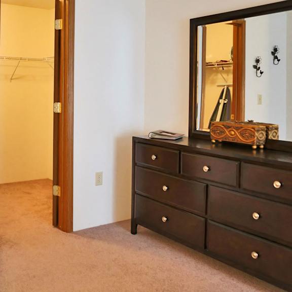 master bedroom closet  at breckenridge estates apartments in lawrenceburg, ky
