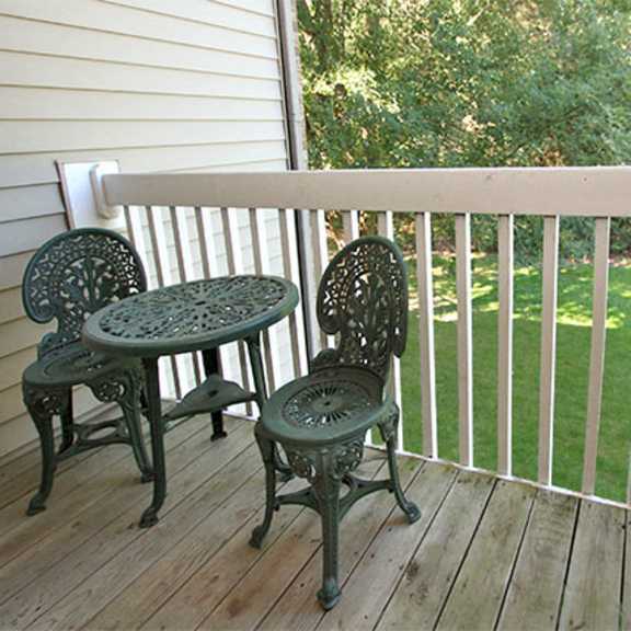 balcony at mcclellan estates iii apartments , marshall, michigan