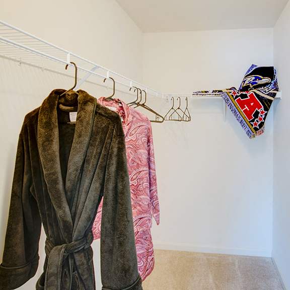 spacious walk-in closets