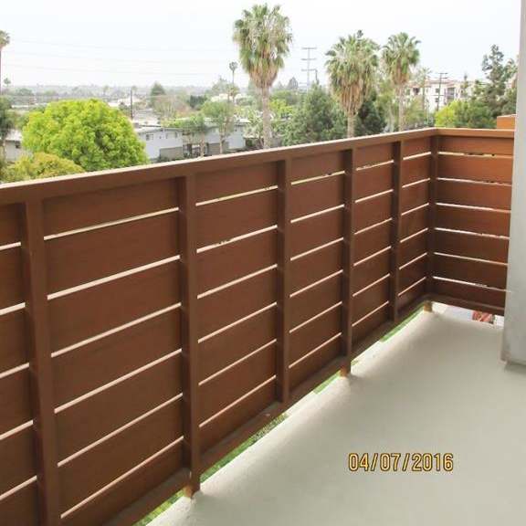 private patio and balcony at 11755 culver boulevard, los angeles