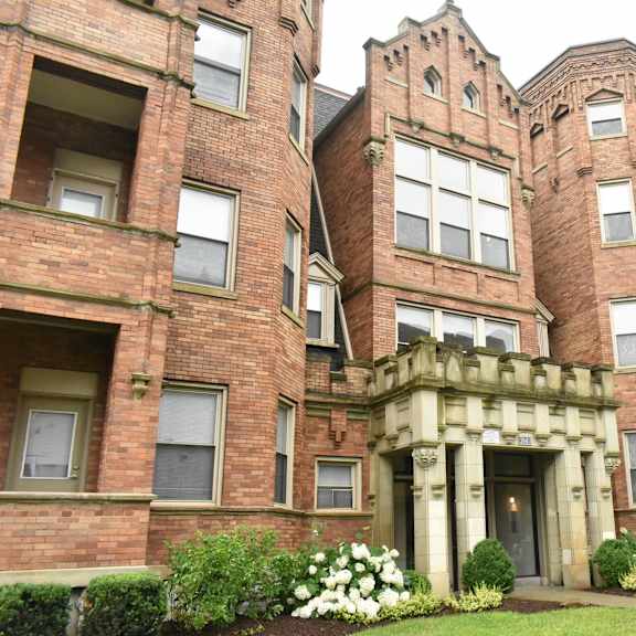 front enterance of apartment building from outside
