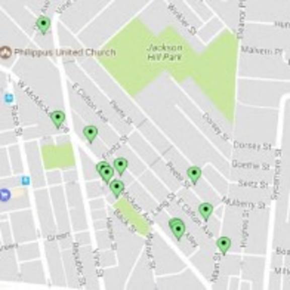 map of buildings' locations