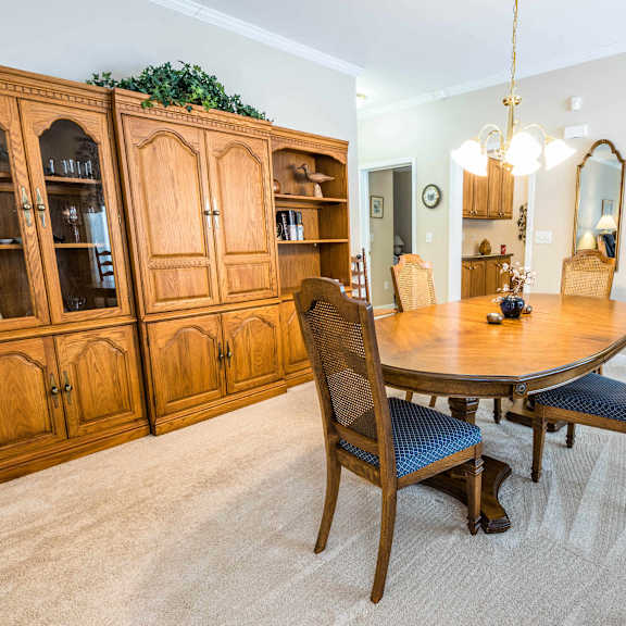 pine grove estates – kitchen - dining – appliances – breakfast bar - 24 hour emergency maintenance – dishwasher - storage - 55+ community - ask for a tour - pet friendly