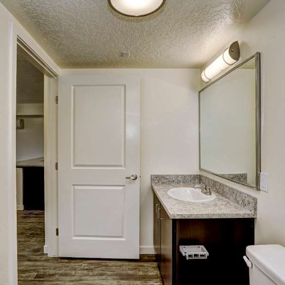view of bathroom from tub
