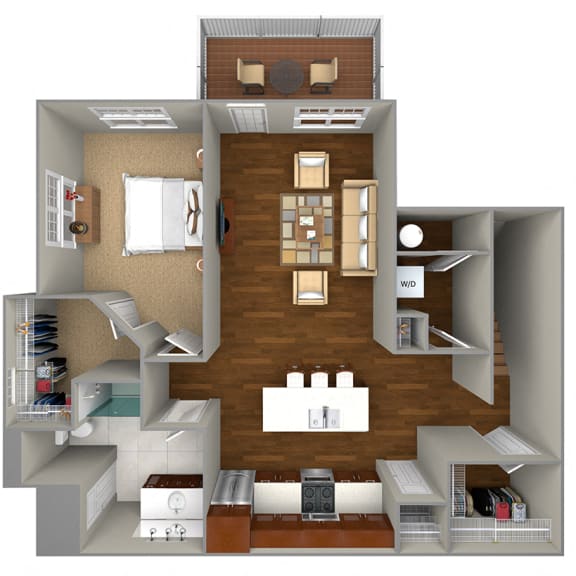 Thumbnail 1 of 2 1 Bedrrom/1 Bath (944 sf) floor plan at Cedar Place Apartments, Wisconsin, 53012