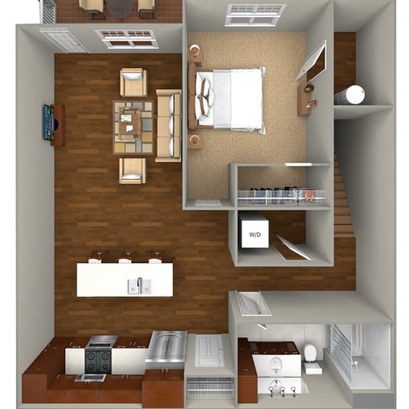 Thumbnail 1 of 2 1 Bedroom/1 Bath (850 sf) Floor Plan at Cedar Place Apartments, Cedarburg, 53012