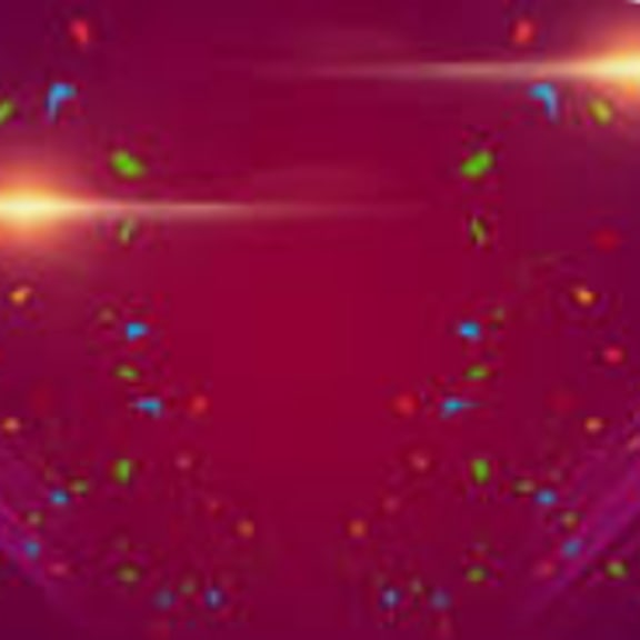 a red and purple background with a light in the middle