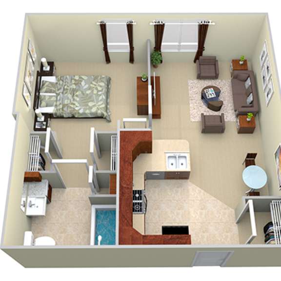 Thumbnail 3 of 3 1Bedroom floor plan